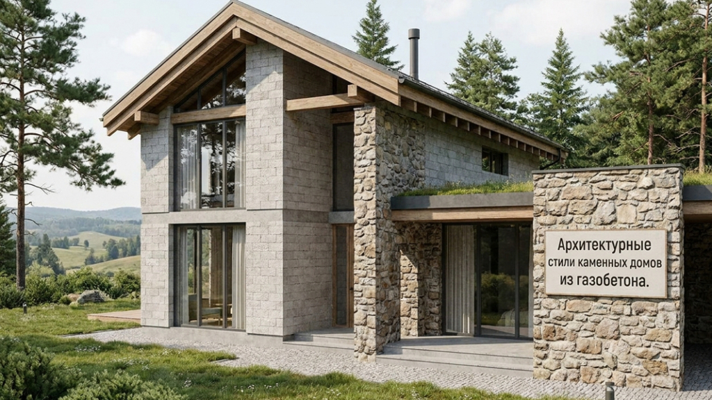 Архитектурные стили каменных домов из газобетона